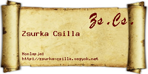 Zsurka Csilla névjegykártya